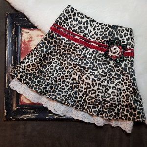 Adorable Animal Print Pleated Skirt Size 6